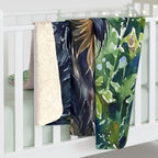 Dachshund Watercolor Rain Garden Throw Blanket | Premium Dog Art | Tritan