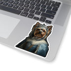 Yorkshire Terrier Kings & Queens Royal Portrait Sticker, Dog Portrait Vinyl Decal, Kiss-Cut Sticker, Yorkshire Terrier Lover Gift