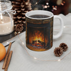 Acrylic Yorkshire Terrier - Winter Hearth | Ceramic Mug 11oz