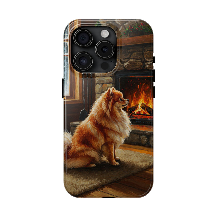 Acrylic Pomeranian - Winter Hearth | Tough Phone Case
