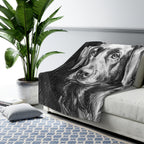 Labrador Retriever Charcoal Portrait Throw Blanket | Premium Dog Art | Tritan