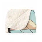 English Bulldog Low Poly Prairie Sherpa Fleece Blanket | Dog Lover Gift