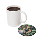 German Shepherd Watercolor Garden Peek Drink Coaster | Premium Dog Prints | Tritan — view 4 of 6