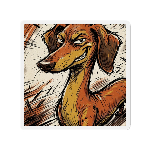 The Sneaky Dachshund Magnet | Comic Dog Art Gift