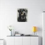 Rottweiler Charcoal Portrait Canvas Print | Dog Wall Art Decor | Pet Lover Gift | Modern Animal Artwork
