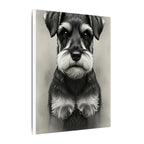 Miniature Schnauzer Charcoal Portrait Canvas Print | Dog Wall Art Decor | Pet Owner Gift | Schnauzer Lover Present