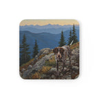 Acrylic German Shorthaired Pointer - Mountain Overlook | Cork Back Coaster