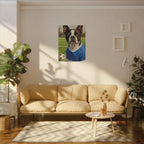 Boston Terrier Oil Painting Soccer Portrait Canvas Wall Art - Dog Lover Gift, Pet Decor, Sports Fan Home Art
