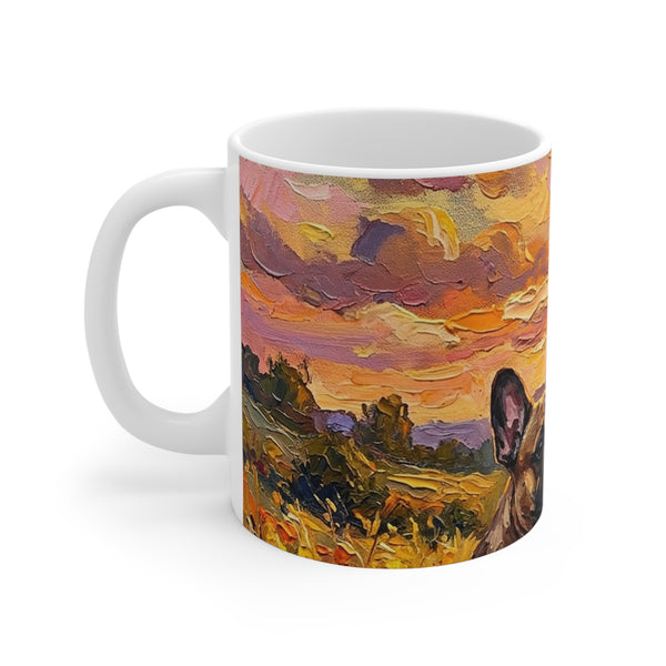 French Bulldog Acrylic Gallery Print Sunset Prairie Coffee Mug | Premium Dog Prints | Tritan