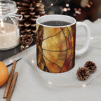 German Shepherd Low Poly Warm Jewel Ceramic Mug 11oz | Dog Lover Gift