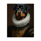 Rottweiler Renaissance Royal Portrait Matte Poster, Regal Dog Art Print, Rottweiler Lover Gift, Wall Art
