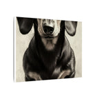 Dachshund Stained Glass Canvas Wall Art, Doxie Dog Lover Gift, Pet Portrait, Wiener Dog Art Print, Unique Home Decor