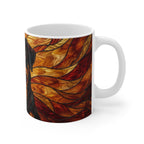 Rottweiler Low Poly Warm Jewel Ceramic Mug 11oz | Dog Lover Gift