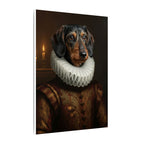 Dachshund Renaissance Royal Portrait Canvas Wall Art, Regal Dog Painting, Dachshund Lover Gift, Stretched Canvas