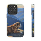 Acrylic English Bulldog - Mountain Overlook | Tough Phone Case