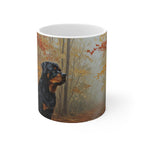 Acrylic Rottweiler - Autumn Woods | Ceramic Mug 11oz