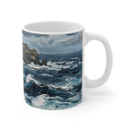 Australian Shepherd Acrylic Gallery Print Coastal Cliffside Coffee Mug | Premium Dog Prints | Tritan — view 3 of 4