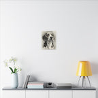 Beagle Charcoal Portrait Canvas Art | Realistic Dog Sketch Wall Decor | Pet Lover Gift | Stretched Canvas Print | Dog Memorial Artwork