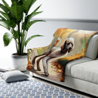 Poodle Watercolor Autumn Path Throw Blanket | Premium Dog Prints | Tritan — view 5 of 9