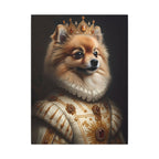Pomeranian Kings & Queens Royal Portrait Canvas Wall Art, Regal Dog Painting, Pomeranian Lover Gift, Stretched Canvas