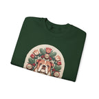 English Bulldog Folk Paper-Cut Christmas Crewneck Sweatshirt — view 3