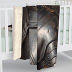 Golden Retriever Medieval Knight Portrait Regal Throw Blanket | Premium Dog Art | Tritan