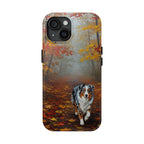 Acrylic Australian Shepherd - Autumn Woods | Tough Phone Case