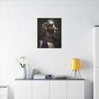 Great Dane Medieval Knight Portrait Canvas Wall Art, Regal Dog Painting, Great Dane Lover Gift, Stretched Canvas