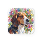 Beagle Watercolor Drink Coaster by Tritan — angled detail view