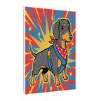 Dachshund Comic Book Art Canvas Print | Retro Pop Art Doxie Wall Decor