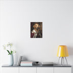 Golden Retriever Renaissance Royal Portrait Canvas Wall Art, Regal Dog Painting, Golden Retriever Lover Gift, Stretched Canvas