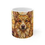 Corgi Low Poly Warm Jewel Ceramic Mug 11oz | Dog Lover Gift