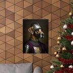 Great Dane Medieval Knight Portrait Matte Poster, Regal Dog Art Print, Great Dane Lover Gift, Wall Art
