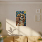 Cavalier King Charles Spaniel Post-Impressionist Oil Painting Canvas Wall Art | Cavalier Gift | Dog Decor