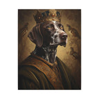 German Shorthaired Pointer Renaissance Royal Portrait Canvas Wall Art, Regal Dog Painting, German Shorthaired Pointer Lover Gift, Stretched Canvas
