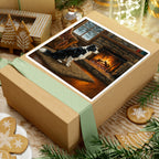 Acrylic Border Collie - Winter Hearth | Kiss-Cut Stickers