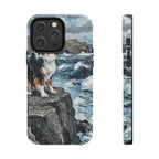 Australian Shepherd Acrylic Gallery Print Coastal Cliffside Phone Case | Premium Dog Prints | Tritan — view 3 of 28
