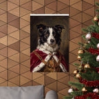 Border Collie Kings & Queens Royal Portrait Matte Poster, Regal Dog Art Print, Border Collie Lover Gift, Wall Art