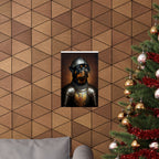 Rottweiler Medieval Knight Portrait Matte Poster, Regal Dog Art Print, Rottweiler Lover Gift, Wall Art