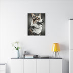 Corgi Charcoal Portrait Canvas Wall Art, Dog Lover Gift, Stretched Canvas Print, Pet Home Decor, Animal Art, Corgi Mom Dad Present