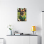 French Bulldog Oil Painting Soccer Portrait Canvas Wall Art Decor Gift for Dog Lovers