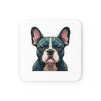 French Bulldog Low Poly Cool Jewel Cork Back Coaster | Dog Lover Gift