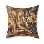 French Bulldog Pillow, Acrylic Painting Dog Art, Autumn Woods Frenchie Decor, French Bulldog Gift for Dog Lovers, Pet Portrait Style — view 6