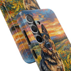 German Shepherd Acrylic Gallery Print Sunset Prairie Phone Case | Premium Dog Prints | Tritan — view 22 of 24