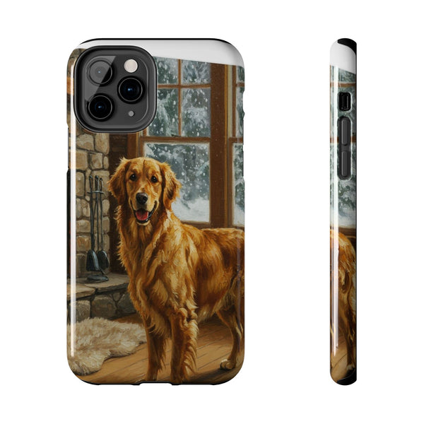 Golden Retriever Phone Case — Acrylic Dog Art | iPhone 17/16/15 & Samsung | Dog Lover Gift