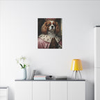 Cavalier King Charles Spaniel Renaissance Royal Portrait Canvas Wall Art, Regal Dog Painting, Cavalier King Charles Spaniel Lover Gift, Stretched Canvas