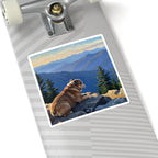 Acrylic English Bulldog - Mountain Overlook | Kiss-Cut Stickers