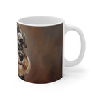 Miniature Schnauzer Oil Portrait Ceramic Mug 11oz | Premium Dog Art | Tritan