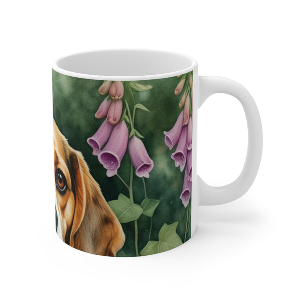 Beagle Watercolor Garden Peek Coffee Mug | Premium Dog Prints | Tritan