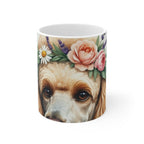 Poodle Watercolor Floral Crown Gift Set — Mug + Coaster + Sticker | Tritan